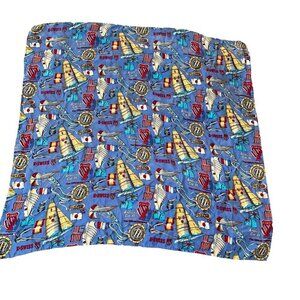 Nicole Miller Vintage 1990s Womens Scarf 30 x 30 K Swiss Print Americas Cup